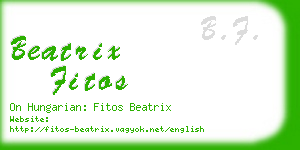 beatrix fitos business card